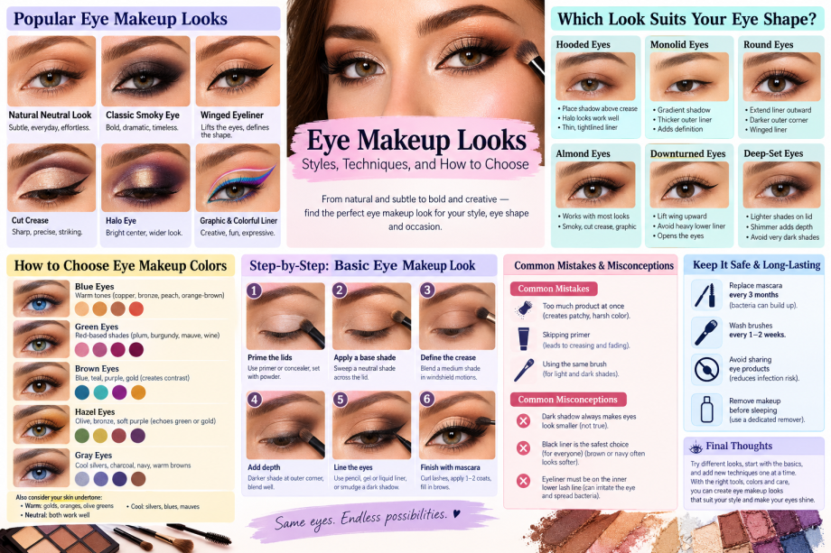 Eye Makeup Looks: Styles, Techniques, and How to Choose