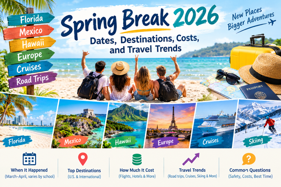 Spring Break 2026: Dates, Destinations, Costs, and Travel Trends