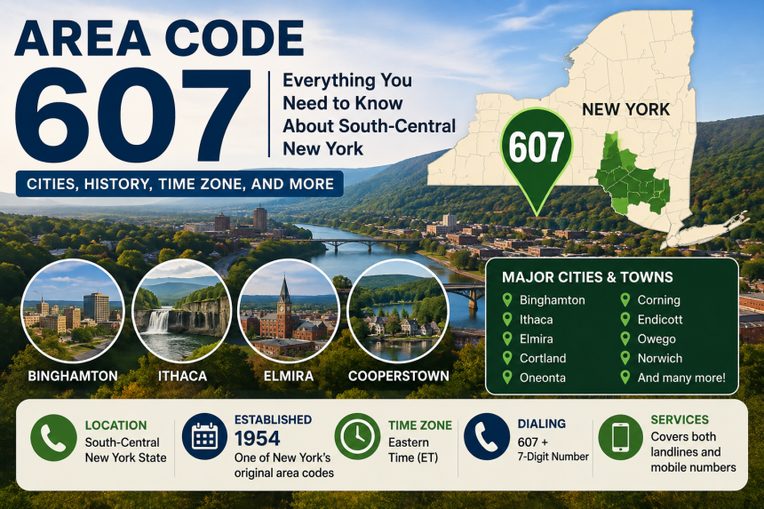 Area Code 607: Location, Cities, Time Zone, History, and Everything You Need to Know