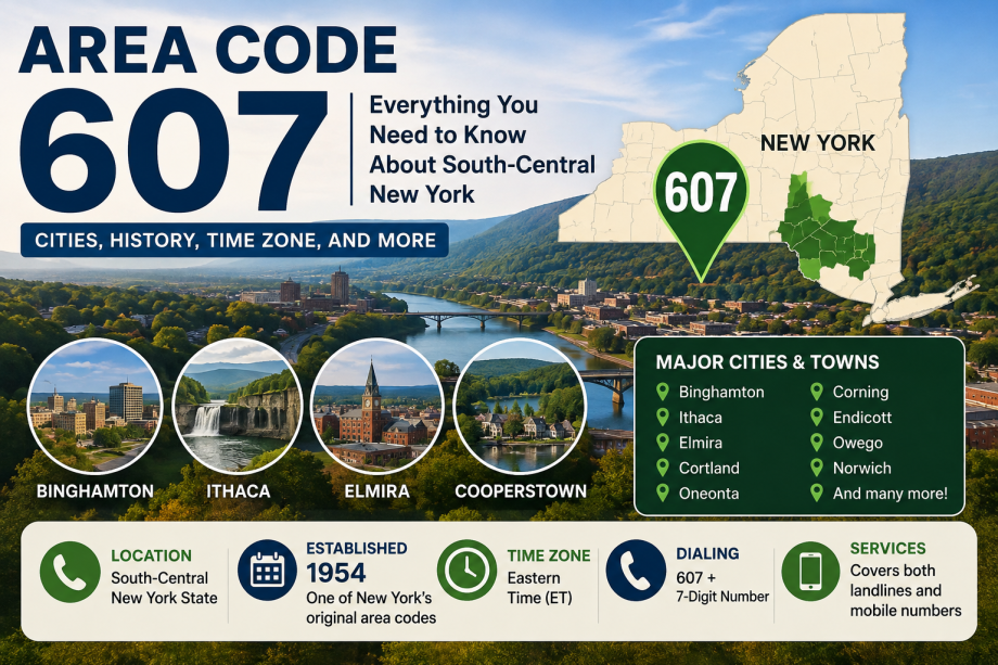 Area Code 607: Location, Cities, Time Zone, History, and Everything You Need to Know