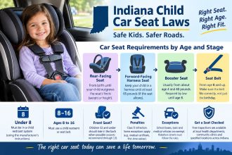 Indiana Child Car Seat Laws: Age, Booster and Penalty Rules